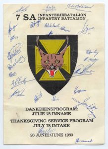 Thanksgiving Servive Program 1980.